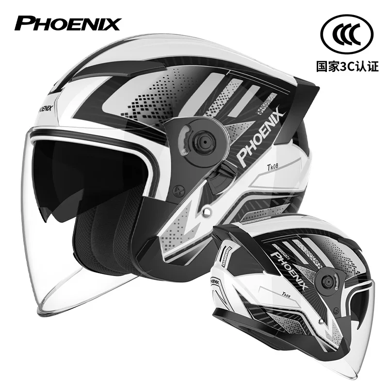 Мотоциклетный мужской и женский зимний шлем большого размера с двойным зеркалом