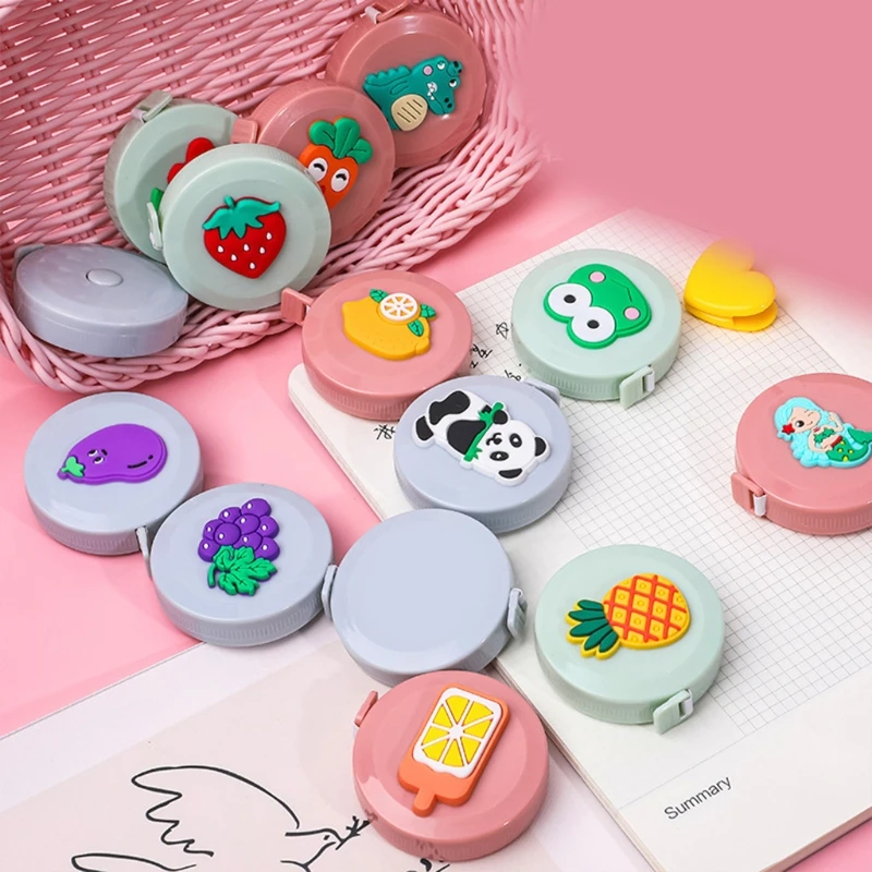 

Funny Sewing Fashion Design School Supply Mini Portable Small Tape Measure Automatic Retraction Measuring Curvilinear