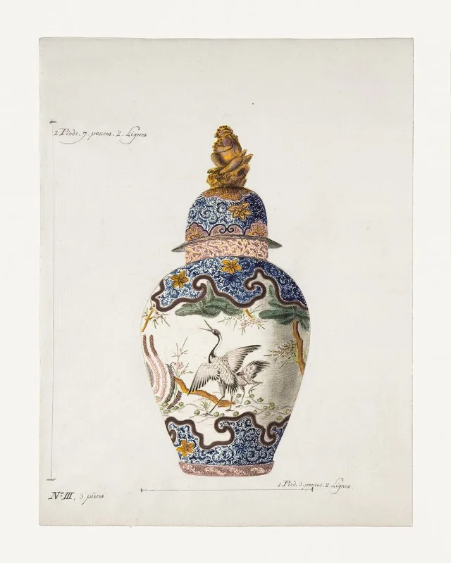 

Французские плакаты и принты в стиле шинуазри с имбирем на холсте