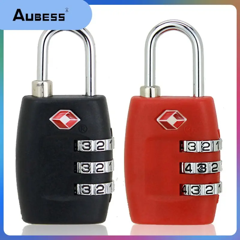 

Luggage Suitcase Password Lock Tsa Approved Padlock High Strength Pc Zinc Alloy Luggage Travel Lock Suitcase Baggage 3 Rows