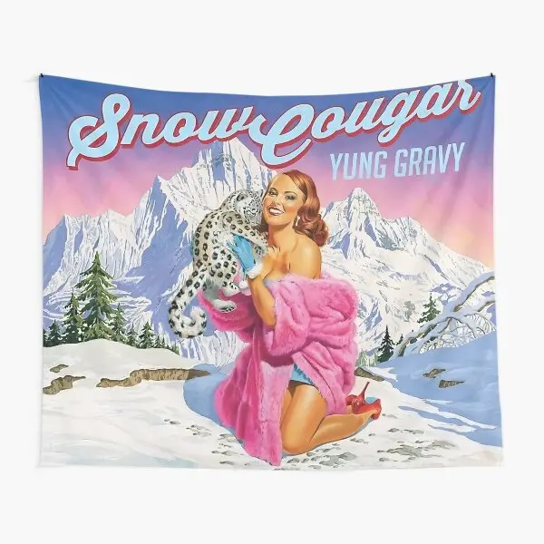 

Snowcougar Tapestry Printed Bedspread Home Living Blanket Travel Bedroom Art Decor Towel Decoration Mat Yoga Beautiful Room