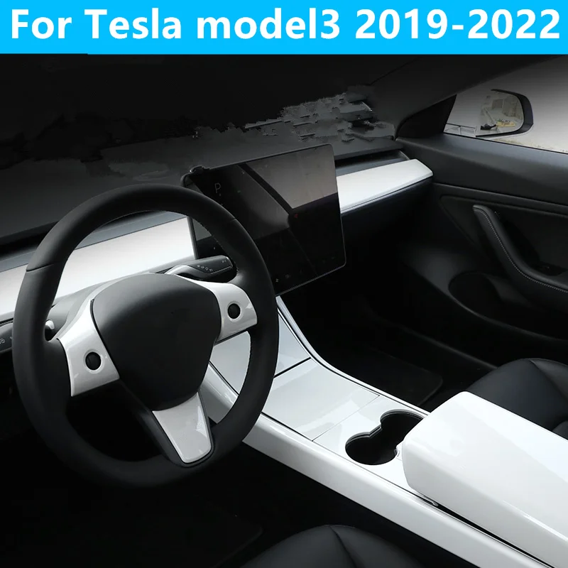 

Для Tesla model3 2019-2022 ABS хром углеродное волокно автомобиль Средний CD центральный контроль интерьер полоса высокое качество автомобильные аксессуары