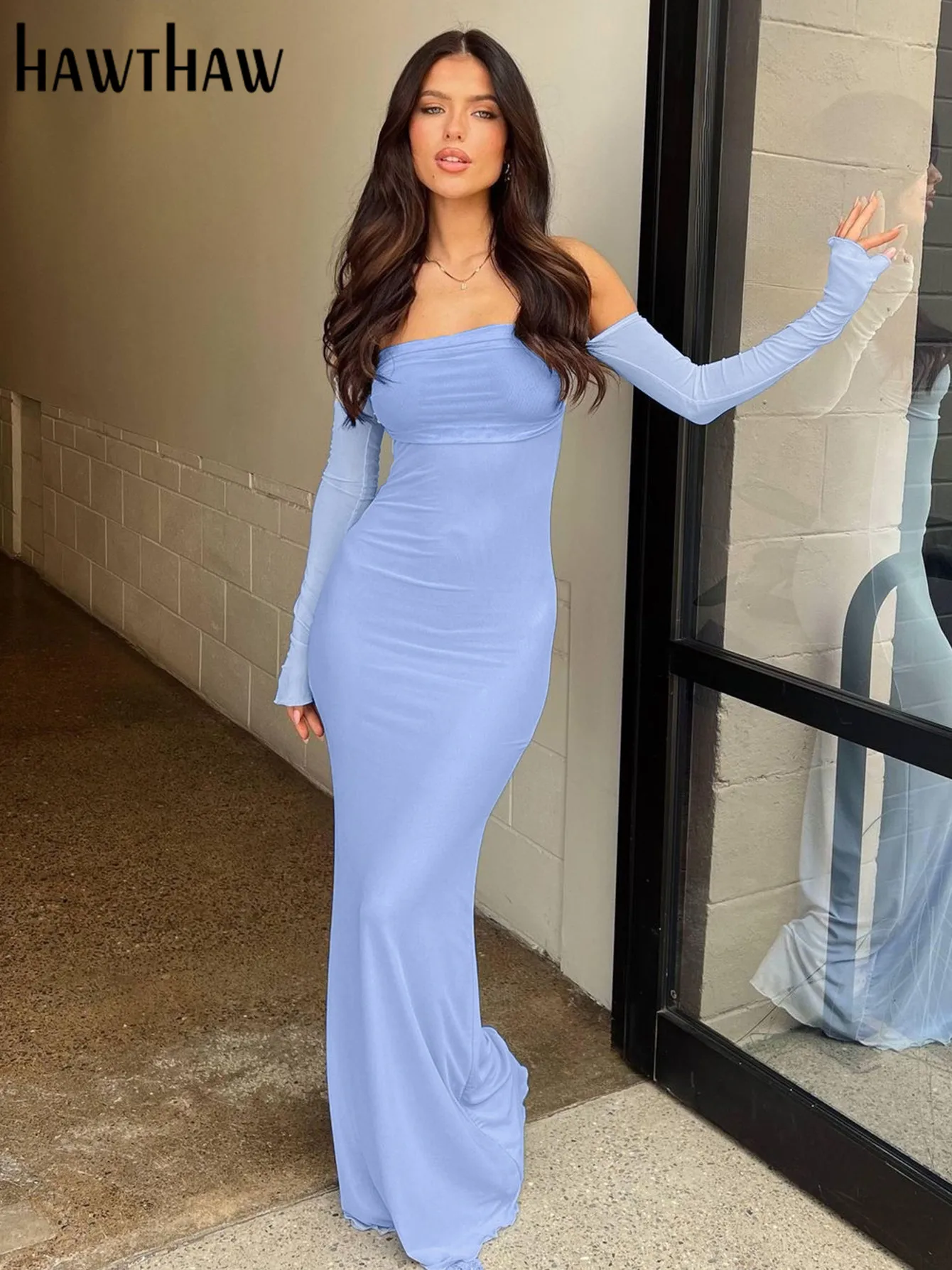 Hawthaw женское облегающее платье из полиэстера
