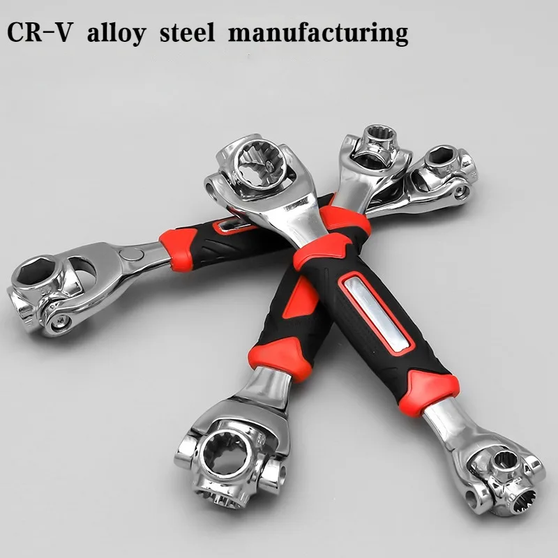 

52 In 1 Universal Wrench Socket 360-degree Rotating Multi-function Wrench Ratchet Repair Tools Socket Torque Wrenchs Hand Tools