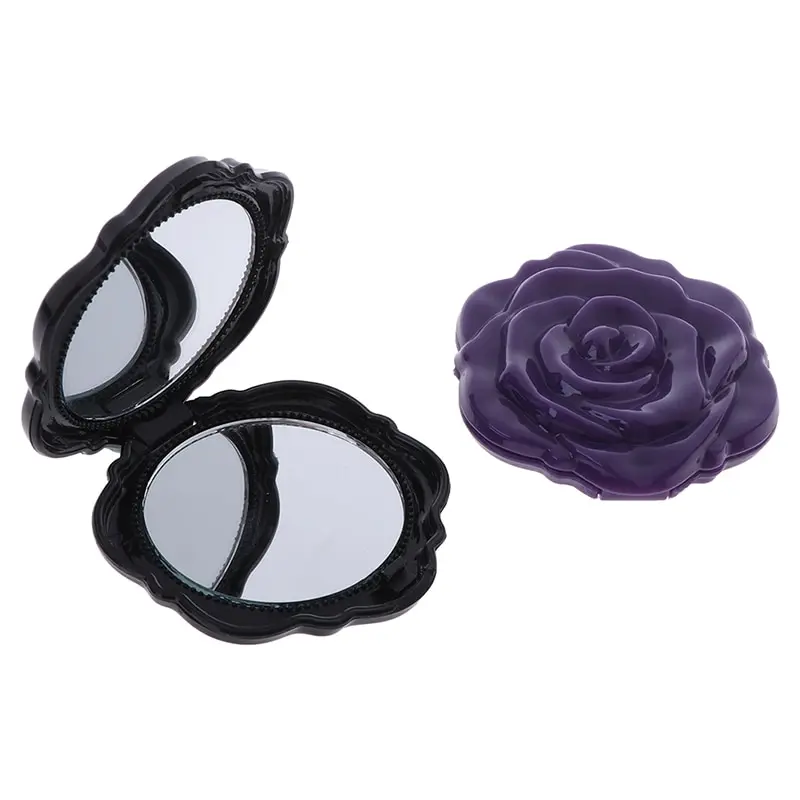 

Double Side Make Up Mirror Mini Rose Flower Make Up Mirror Compact Portable Girls Pocket Mirror Unique Gift