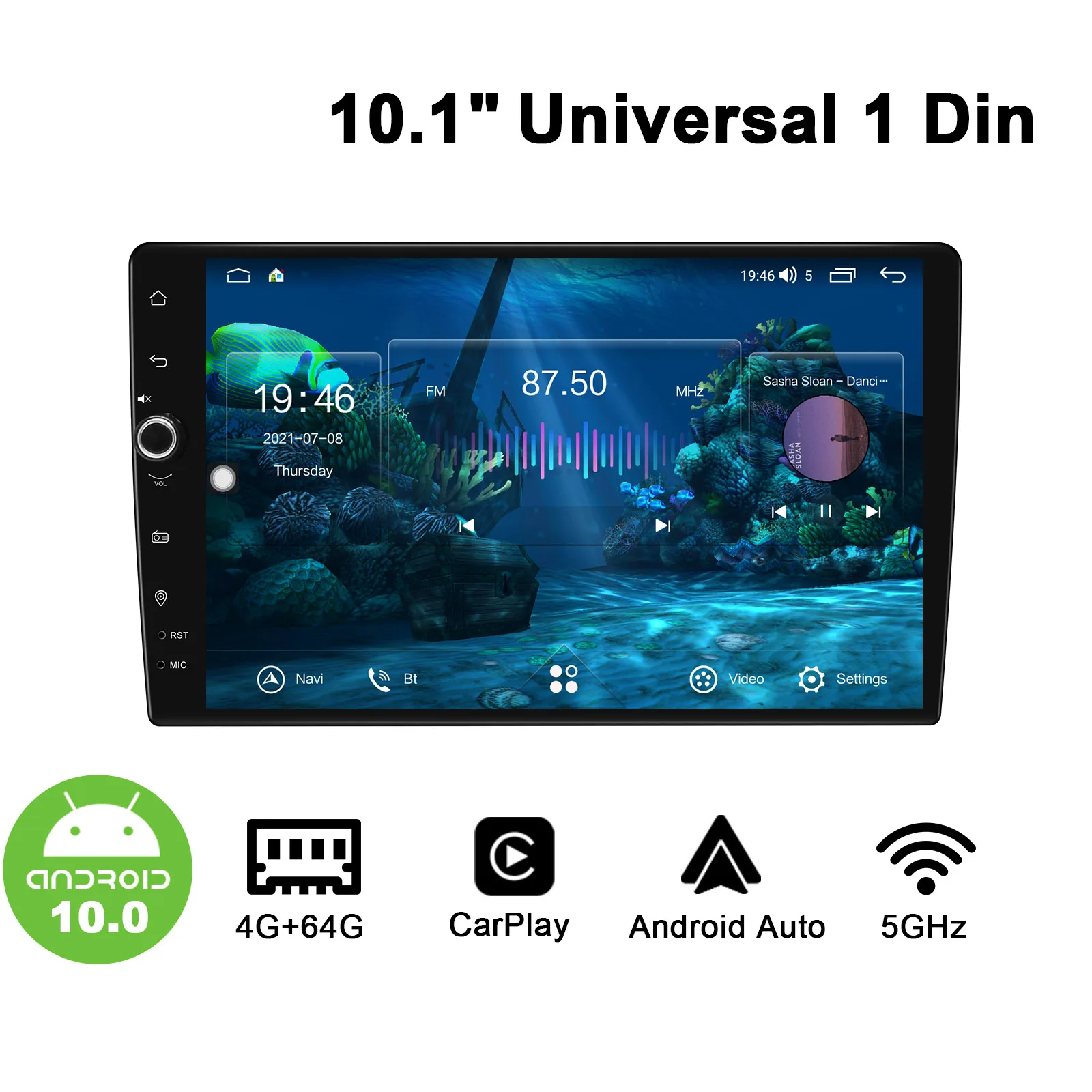 

JOYFORWA 10.1“ 8G 128G With 1280*800 Screen Android Car Radio Stereo Universal Autoradio Head Unit GPS Navigation With Knob