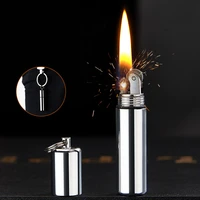 metal windproof gasoline kerosene lighter mini keychain new creative lighter cigarette accessories mens gadgets