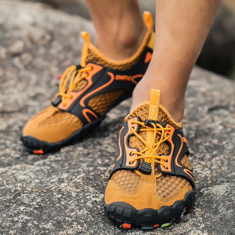 Summer Unisex Hiking Shoes Men Aqua Shoes Quick-Drying Mesh Breathable Outdoor Sneakers