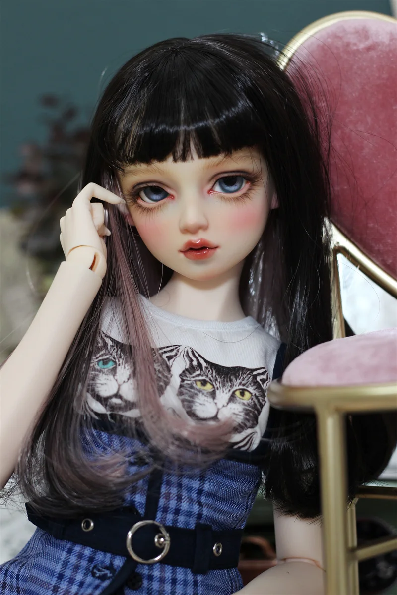 

BJD 3 points 4 points 6 points wig double color pear flower head daily false hair high temperature silk