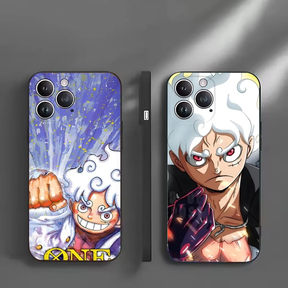 Чехол для телефона L-Luffy Gear 5 O-One-P-Piece iPhone 16 15 14 13 12 Mini 11 Pro XR X XS MAX 7 8 Plus силиконовый