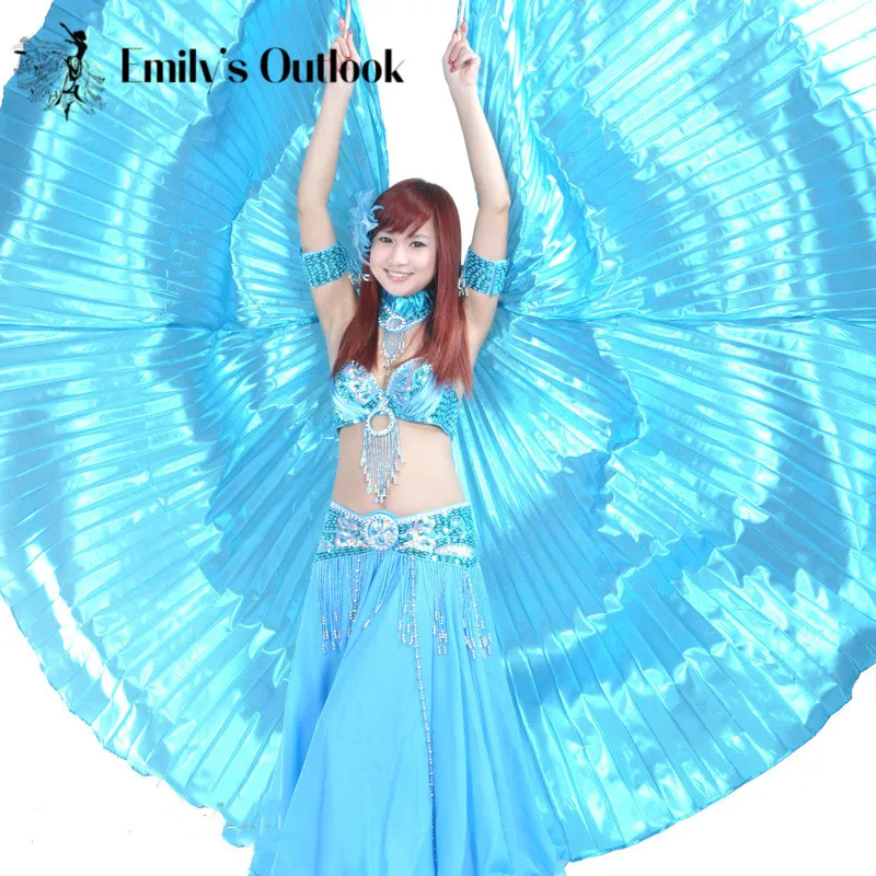 Belly Dance Isis Wings with/without Sticks for Adult Bellydance Costume Angel Wings Halloween Carnival Performance Props Egyptia