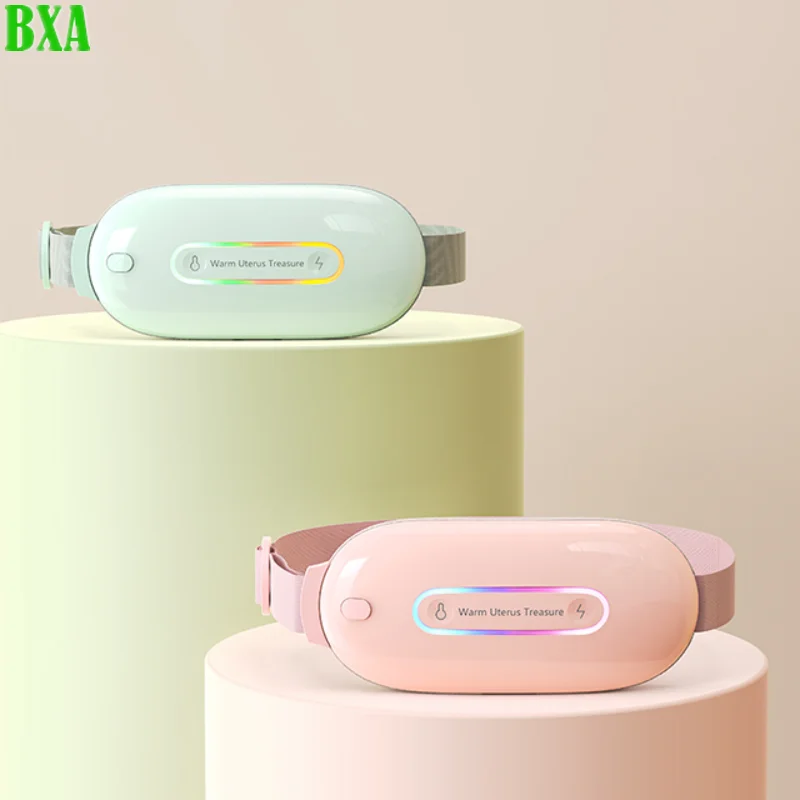 

BXA New Warm Uterus Massager Relieve Menstrual Pain Waist Acupoints Vibrating Heating Pad Belly Wrap Belt Women Warm Palace Belt