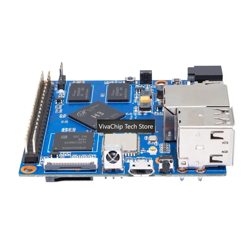 Фото VivaChip TechBanana Pi BPI-M2+ Plus Allwinner H3, четырехъядерный процессор Cortex-A7, 1 ГБ DDR3, 8 ГБ EMMC, поддержка HDMI, Wi-Fi, Bluetooth, CSI, работает с Android, Ubuntu №5
