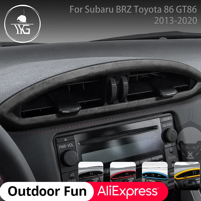 

Car Center Control Air Conditioning Vent Frame Trim Flocking Turn Fur Suede Wrap Cover For Subaru BRZ Toyota 86 GT86 2013-2020