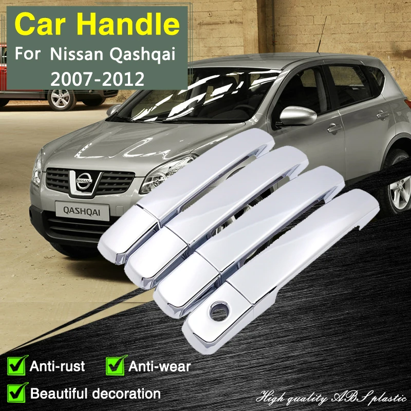 

for Nissan Qashqai J10 2007 2008 2009 2010 2011 2012 Chrome Door Handle Cover Car Styling Protective Film Accessories Stickers