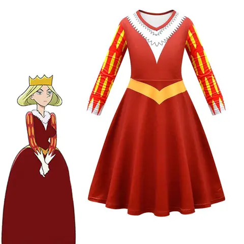Мода Король рейтинг Косплей Хэллоуин костюмы для девочек Чирлидинг дети принцесса платье одежда для рождественской вечеринки для девочек