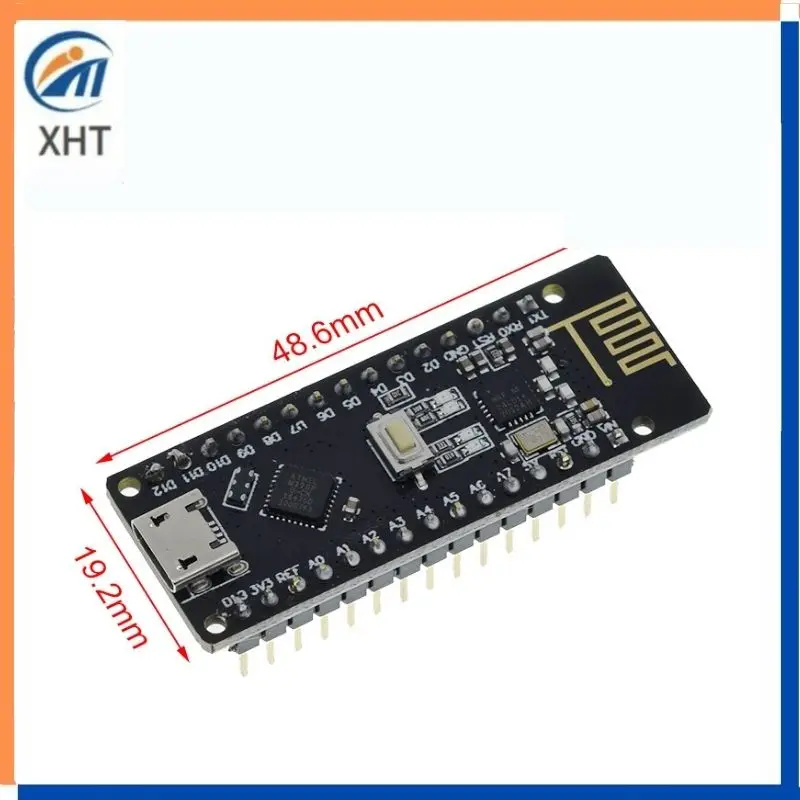 RF-Nano для Arduino Nano V3.0 Micro USB плата ATmega328P QFN32 5 в 16 м CH340 интегрированная NRF24l01 + 2 4G