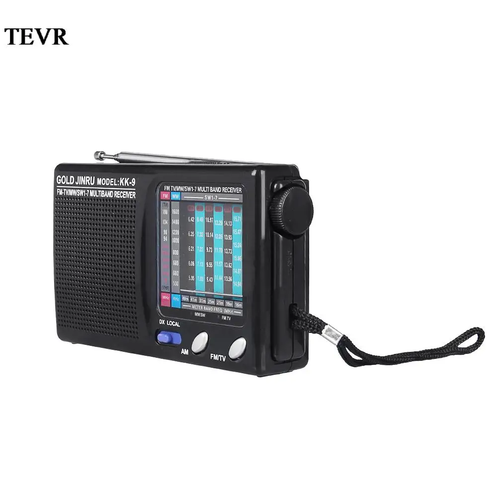 

Kk-9 Portable AM / FM miniature telescopic antenna mono receiving speaker high sensitivity full band elderly radio
