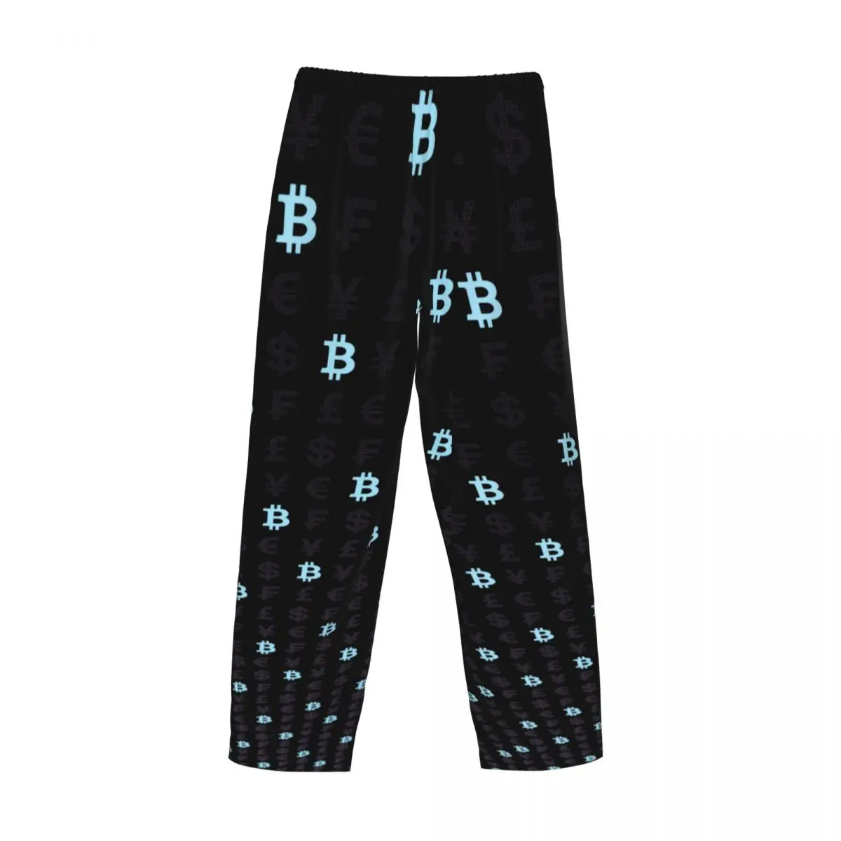 Винтажные мужские Штаны для сна с логотипом биткоина Мужские штаны отдыха