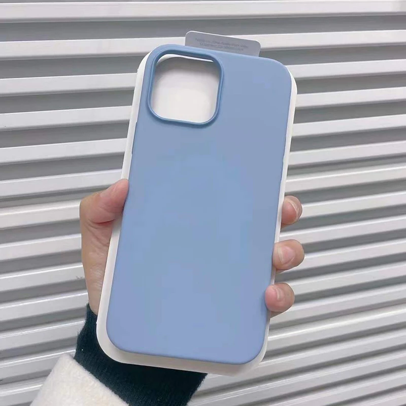 

For Apple 13Mini Original Official Silicone Case iphone 13 Pro Max Full Protect Cover Cover Magnetic Square Cases With Animation