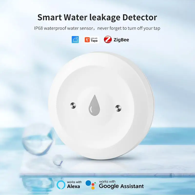 TUYA ZigBee Water Leak Detector Flood Sensor Tank Full Linkage Alarm Smart Life APP Remote Monitoring Leakage