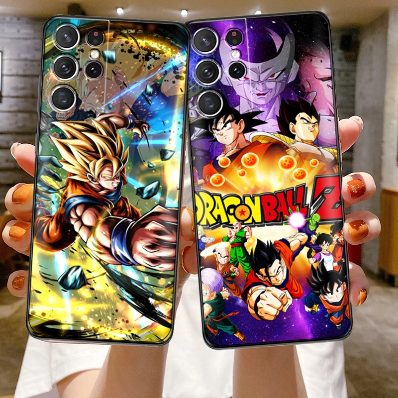 

Japan Anime Dragon Ball Goku Phone Case For Samsung Galaxy S22 S21 S20 Ultra FE 5G S22 S10 10E S9 Plus Black Soft