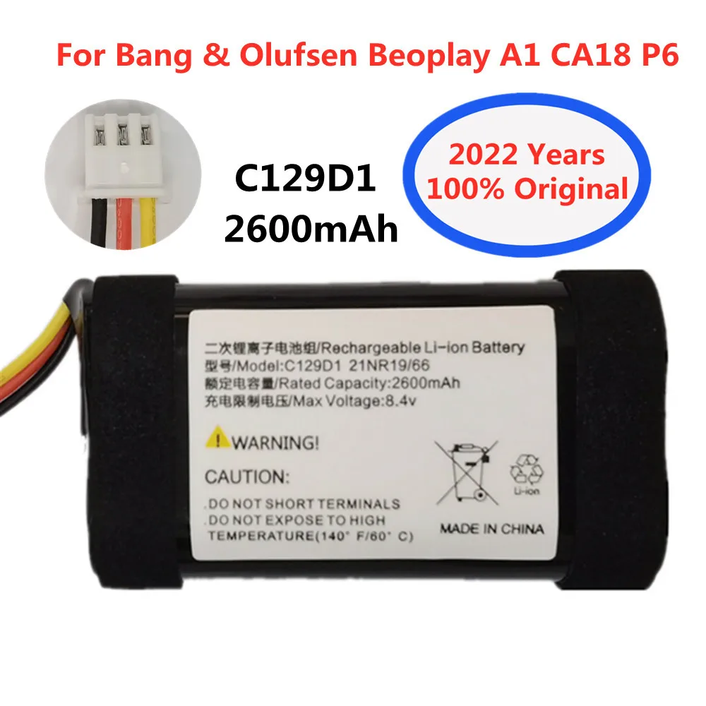 

Оригинальный C129D1 2600 мА/ч Bluetooth динамик перезаряжаемая батарея для Bang & Olufsen BeoPlay A1 CA18 P6 плеер громкий динамик батарея