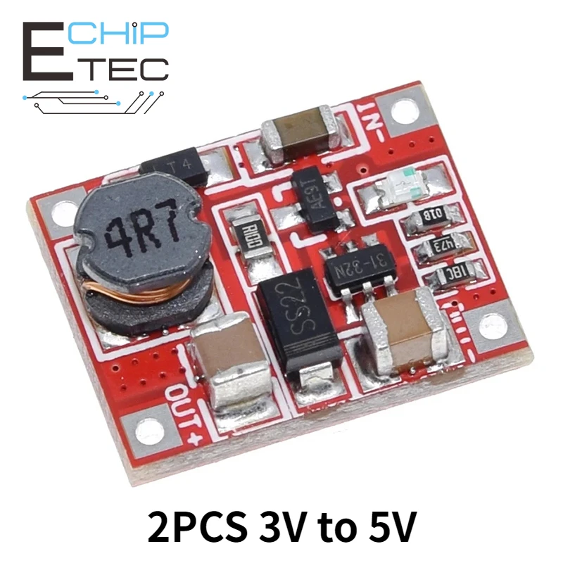 

Free shipping 2PCS DC-DC Boost Power Supply Module Converter Booster Step Up Circuit Board 3V to 5V 1A Highest Efficiency 96%