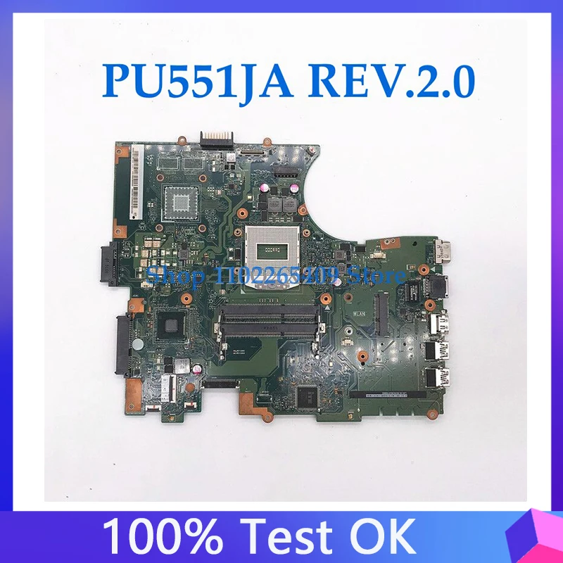 Free Shipping High Quality Mainboard For ASUS PU551 PU551J PU551D PU551JA REV.2.0 Laptop Motherboard With HM87 100% Working Well