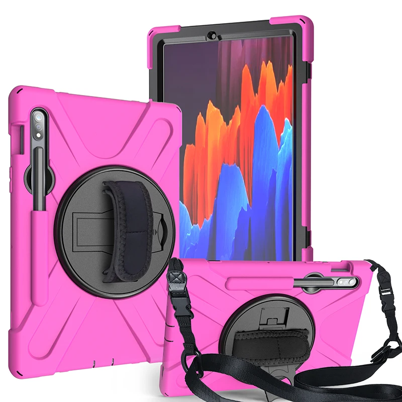 

Shoulder Strap Case For Samsung Galaxy Tab S7 Stand Cover SM-T870 SM-T875 Shock Proof Casing with Hand Belt