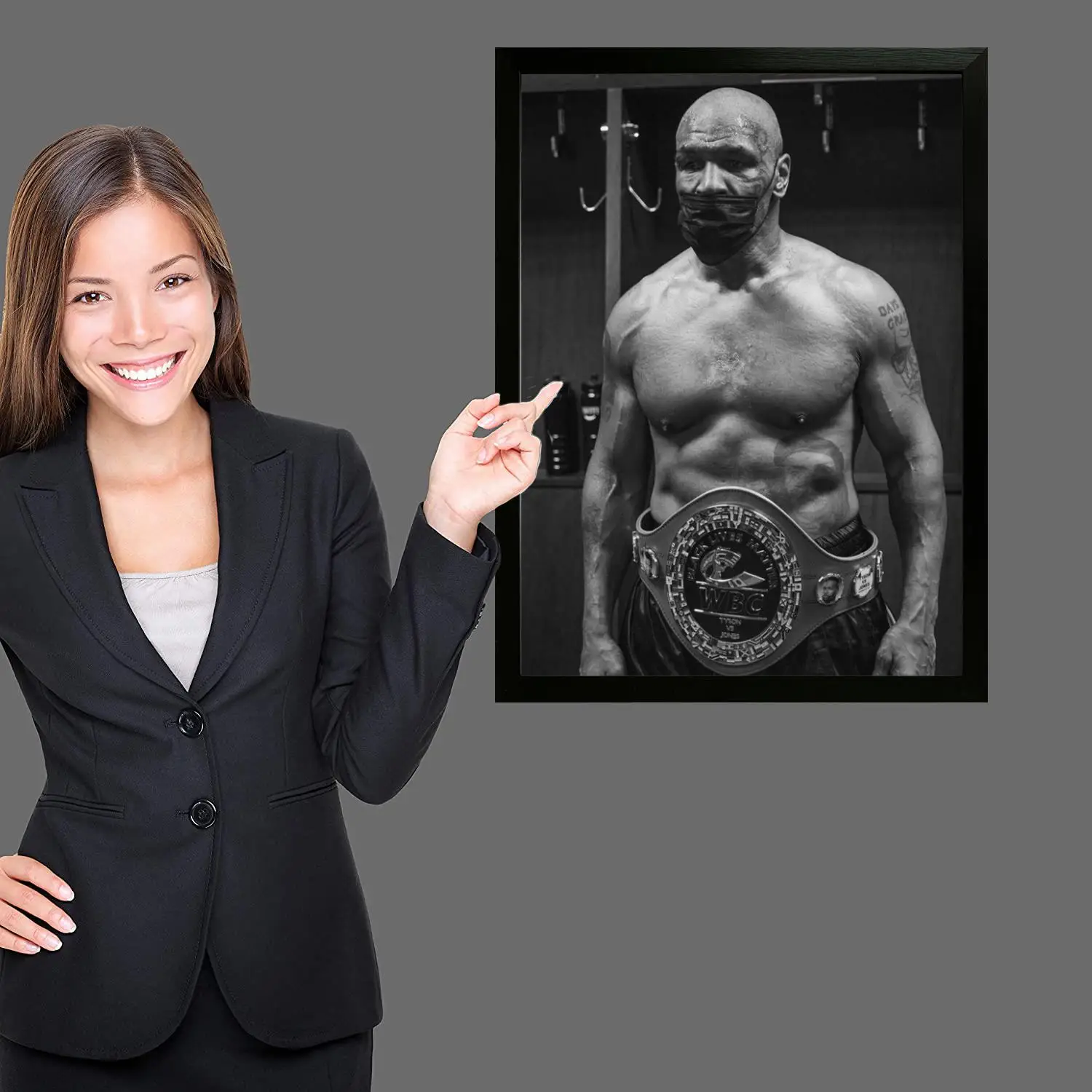 Художественный постер Roy Jones jr на холсте