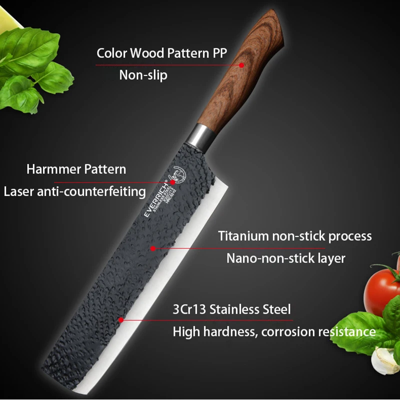 Stainless Steel Kitchen Knives Set Forged Knife Sets Scissors Ceramic Peeler Chef Slicer Nakiri Paring Gift Case | Дом и сад
