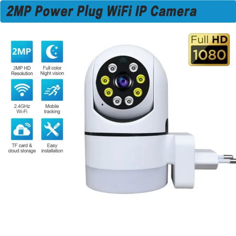 

2MP1080P Wi-Fi IP-камера с разъемом вращающаяся на 360 градусов полноцветная Беспроводная PTZ-камера ночного видения домашняя камера видеонаблюдения