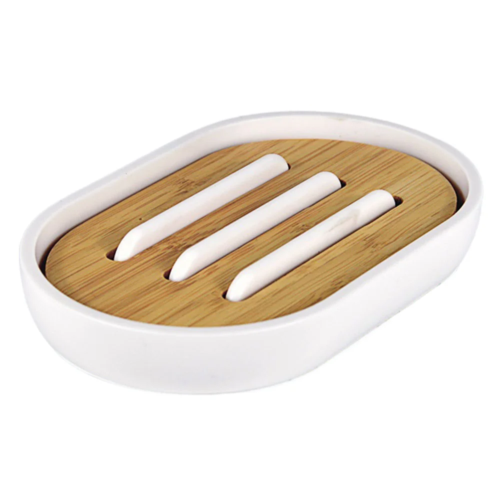 

Soap Holder Dish Tray Bamboobathroom Drainerbath Shower Plate Rustic Riser Bar Coaster Box Wood Wooden Storage Case Sponge
