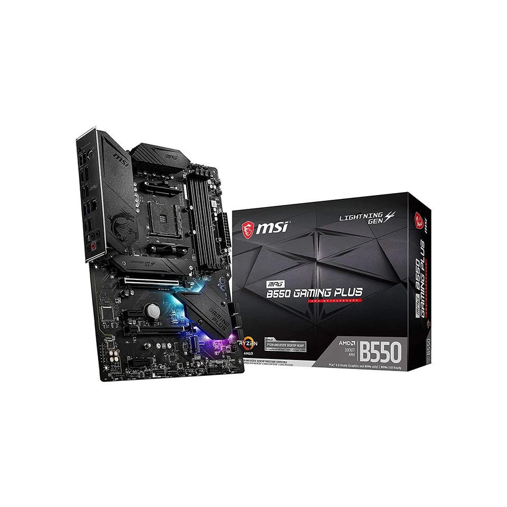

MSI MPG B550 GAMING PLUS AM4 AMD B550 SATA 6Gb/s ATX AMD Motherboard