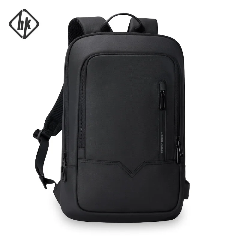 

Hk Slim Laptop Backpack Men 14 Inch Office Work Women Backpack Thin Business Bag Unisex Black Ultralight Small Backpack School