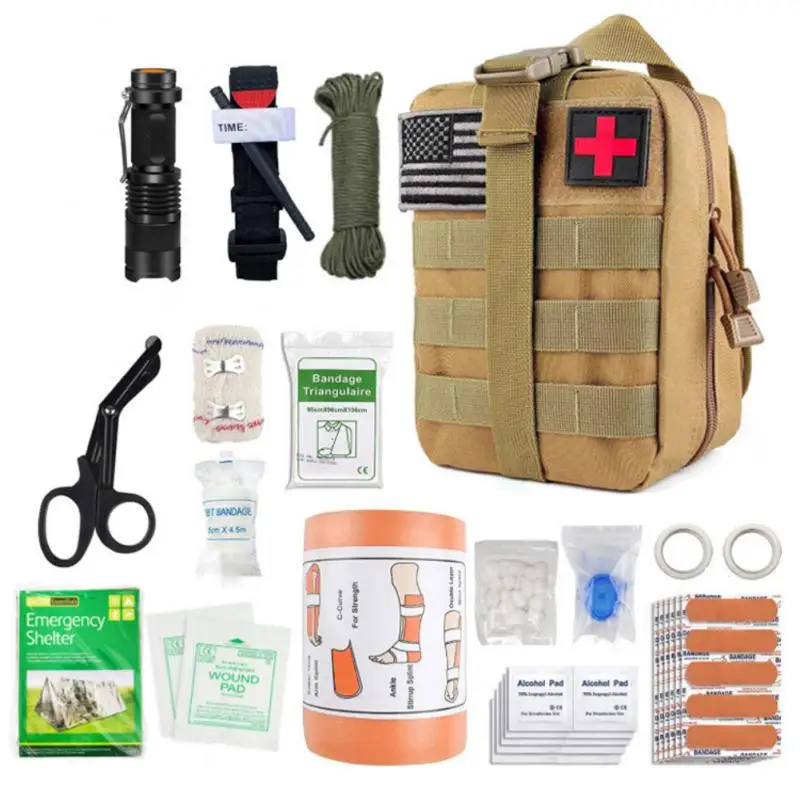 

Туристическое снаряжение для выживания Molle, рюкзак для оказания первой помощи при экстренных ситуациях, военный тактический повязка турник...