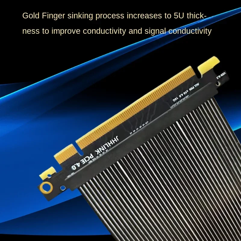 30AWG экранированный PCIe 4 0 X16 подъемник [RTX3090 RX6900XT X570 B550 GPU] 90 прямоугольный