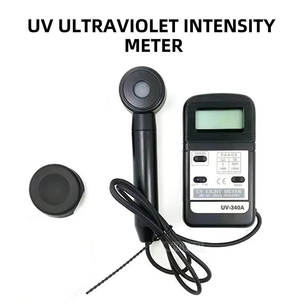 Фото Измеритель УФ-излучения UV-340A, детектор интенсивности УФ-излучения 365 нм (UVA), цифровой радиометр для отверждения гель-лака и измерения УФ-индекса №1