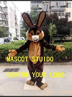 furry rabbit mascot fursuit brown bunny cartoon doll unisex cosplay costume show props set birthday party carnival for boyfriend