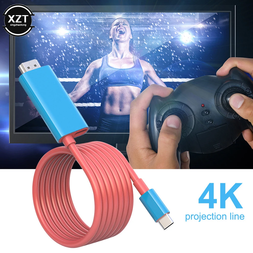 For Switch Nintendo USB Type C To 4K HDMI-compatible Conversion Adapter Cable for TV Mobile Computer Projection Converter