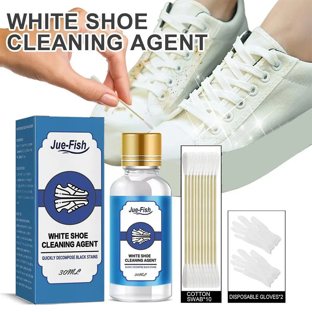 

30ml Multi-purpose White Shoe Cleaner Effective Remove Tools Clean Yellow Liquid Cleaning Edge Remove Brightening Stains Wh Z6z2