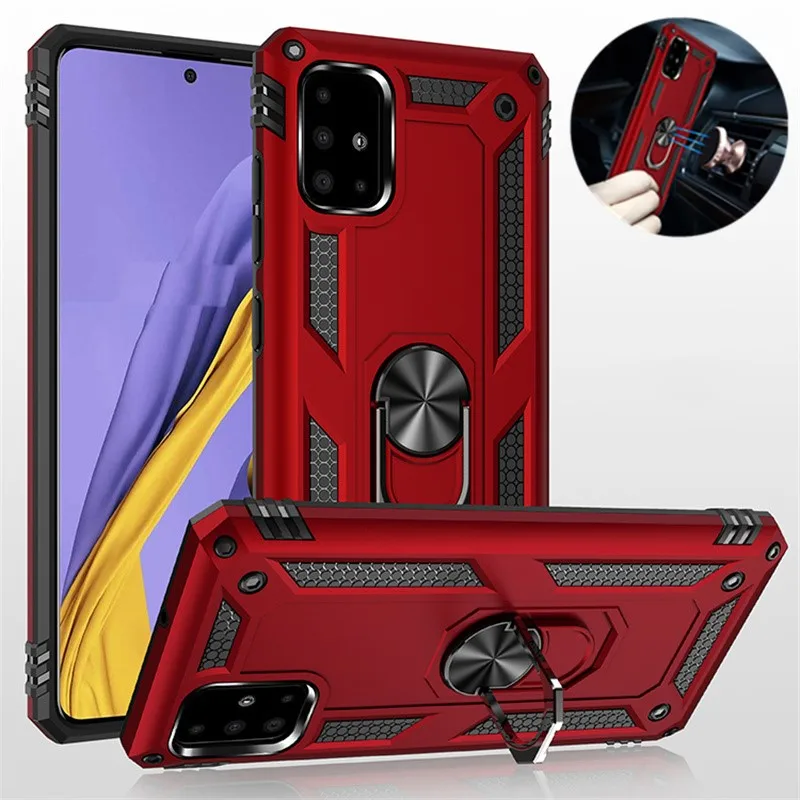 Для Samsung Galaxy A01 Core A11 A21 A31 A41 A51 A71 магнитное кольцо армированный чехол для A10 A20 A30 A40 A50