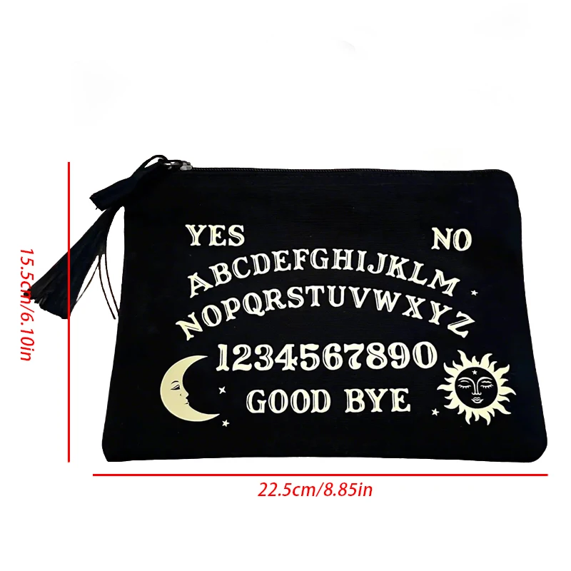 

Холщовая косметичка HGDTFF с принтом доски Ouija