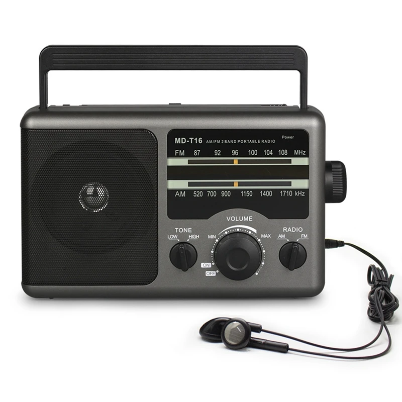 

AM FM-радио транзисторное радио с лучшим приемом, работает от батарей 4 D Cell или питания переменного тока, большой динамик, для дома, вилка станд...