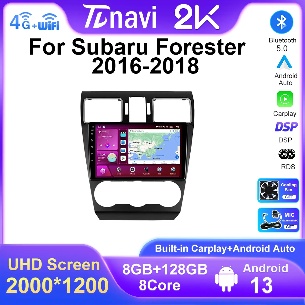 Android 13 авто радио для Subaru Forester XV WRX 2016 2017 2018 мультимедийное стерео видеоплеер Wi-Fi 4G