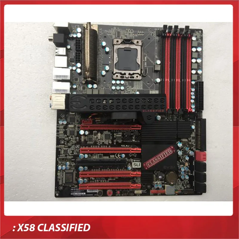 

Server Motherboard For EVGA For X58 CLASSIFIED 141-BL-E760-A1 1366 Fully Tested Good Quality