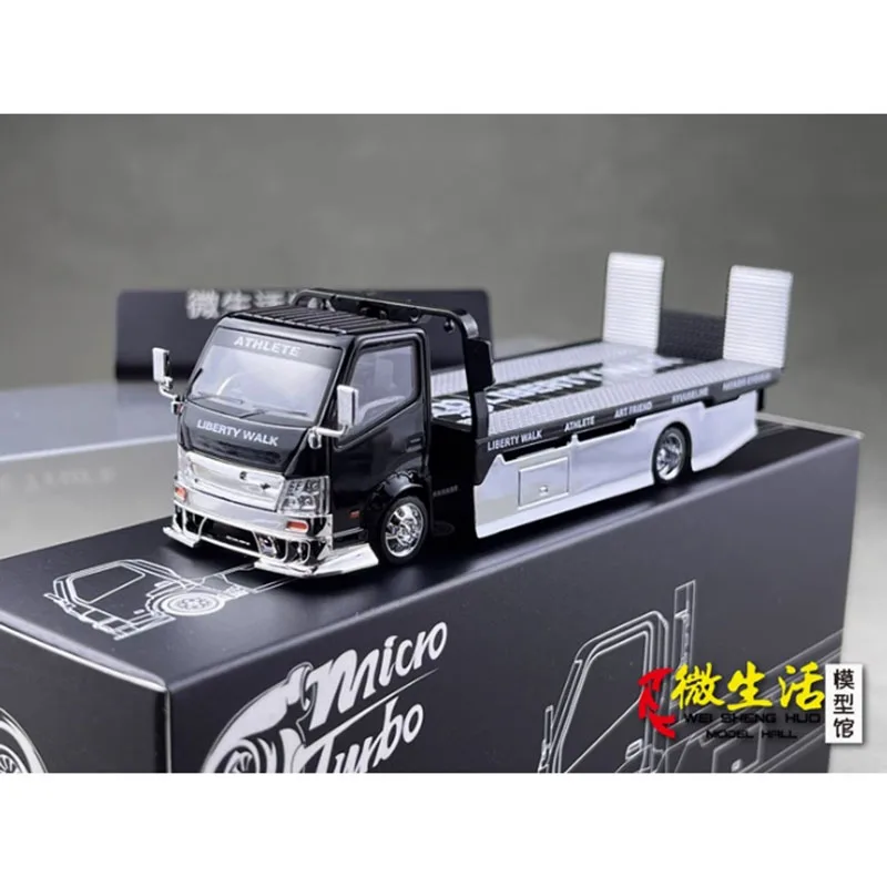 Фото MicroTurbo литой под давлением масштаб 1:64, H300, планшетный транспортный прицеп, сплав, имитация модели автомобиля, коллекция, игрушка, подарки, сувениры №4
