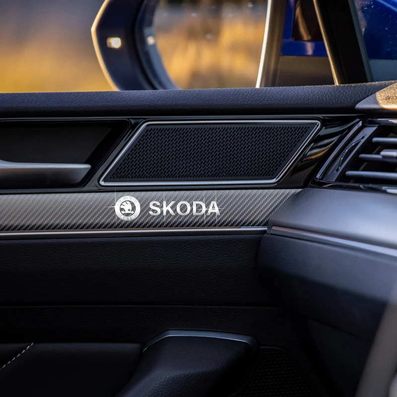 

New 3D Car Metal Emblem Window Wiper Stickers Reflective Decor Decals For Skoda Octavia Rapid Kodiaq Fabia Karoq Superb Scala