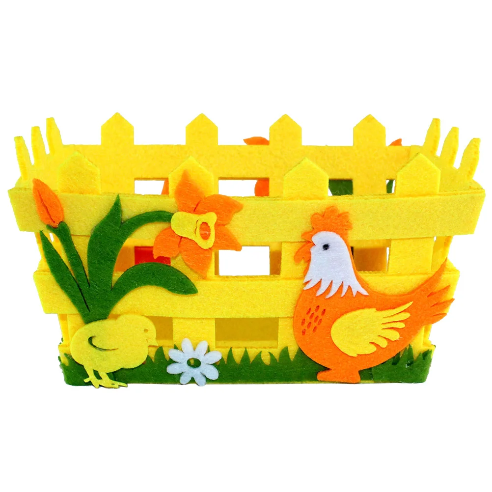 

1pc Easter Basket Easter Fence Basket Basket Stuffers Basket Craft Ornament for Easter Easter Basket Craft